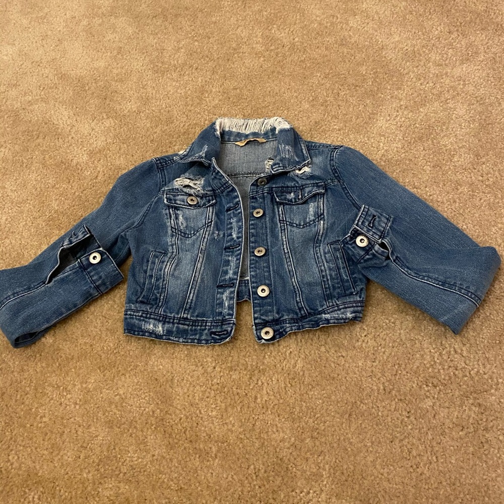Cropped jean jacket